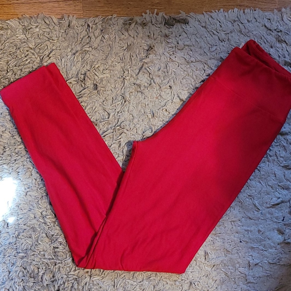 Lularoe red leggings